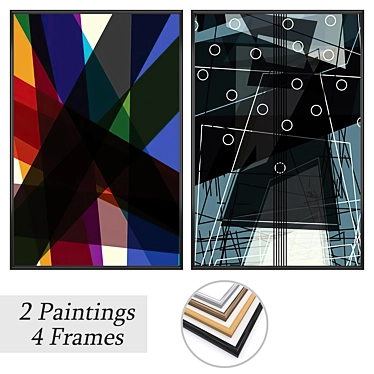 Artwork Set with Multiple Frames 3D model image 1 