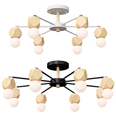 Modern Designer Chandelier JX Visualization 3D model image 1 