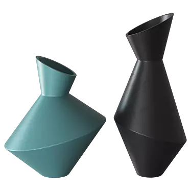 Abstract Ceramic Vases Set 3D model image 1 