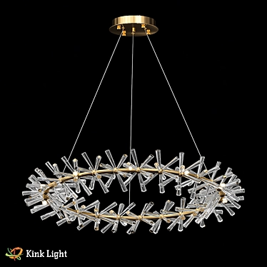 Scandinavian Pendant Light Brass 3D model image 1 