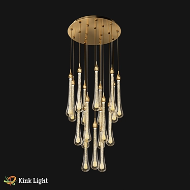 Modern LED Glass Pendant Light 3D model image 1 