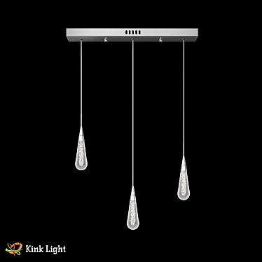 Chic LED Chrome Chandelier - Gutta 07861-3AS 3D model image 1 