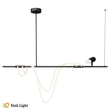 Modern LED Black Pendant Light 3D model image 1 