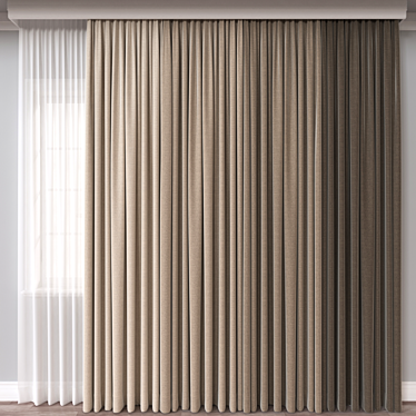 Versatile 3D Curtain Model - 78408 Polygons 3D model image 1 