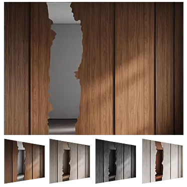 Decorative River Wall Panel 3D model image 1 