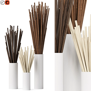 Rustic Driftwood Decor Branch 3D model image 1 