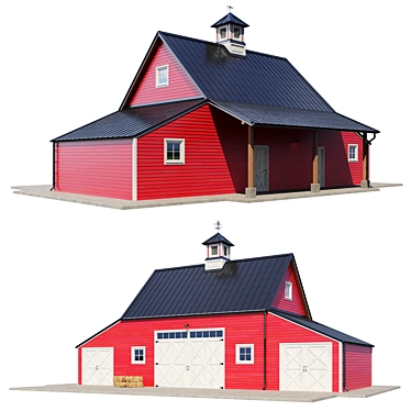 Rustic Barn 3D Model 3D model image 1 