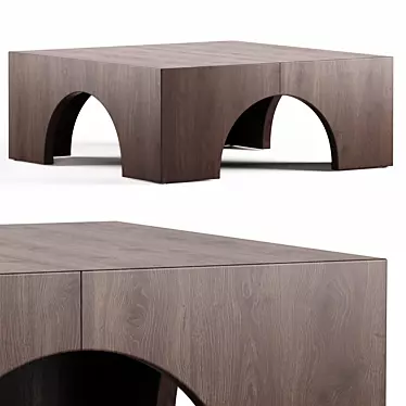 Contemporary Square Coffee Table - West Elm 3D model image 1 