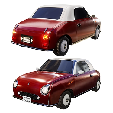 Vintage Nissan Figaro 3D Model 3D model image 1 