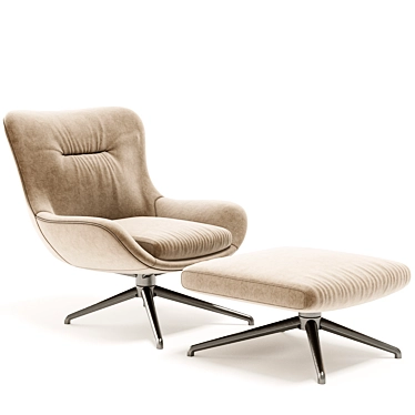 Sleek Minotti Jensen Armchair 3D model image 1 