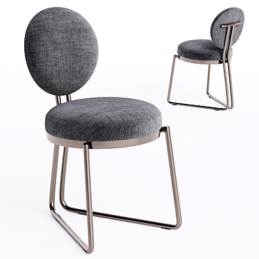  Elegant Modern Double-T Chair 3D model image 1 