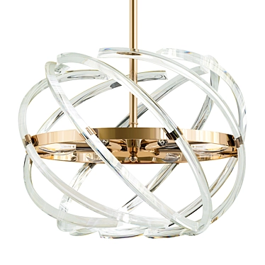 Modern Crystal Pendant Light 3D model image 1 