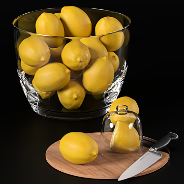 Citrus Kitchen Decor Set 3D model image 1 