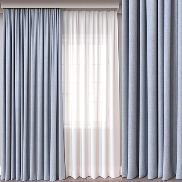 Modern Curtain 3D Model Unix 3D model image 1 