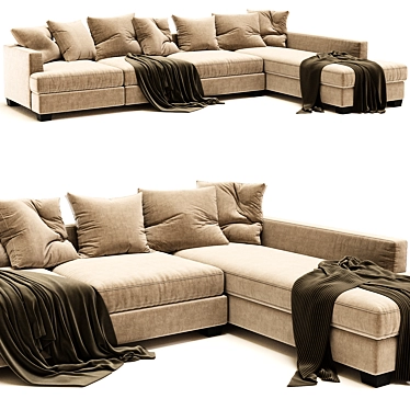 Modular Sofa Flexform Eros 3D model image 1 