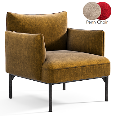 Sleek Modern Penn Chair 3D model image 1 