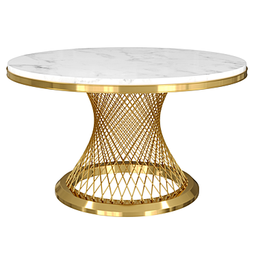 Modern Round Dining Table Stainless Steel Sintered Stone Plinth Tabletop Golden