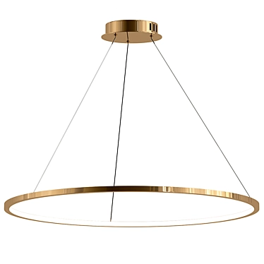 Modern Chandelier Rings 3D Model 3D model image 1 