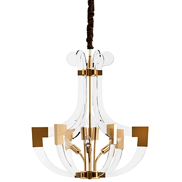 Sable Art Deco Chandelier Fixture 3D model image 1 