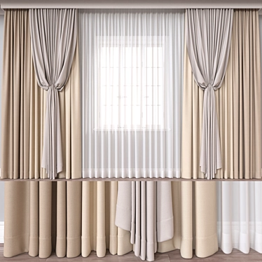 Versatile 3D Curtain Model: Vray Corona 3D model image 1 