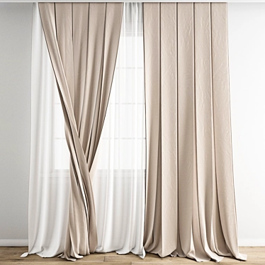 Polygonal Curtain Model Set 3D model image 1 