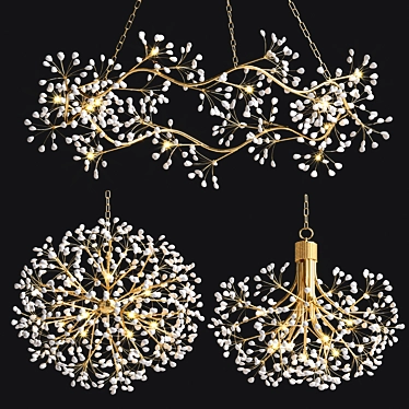 Modern Effervescent Spray Chandelier 3D model image 1 