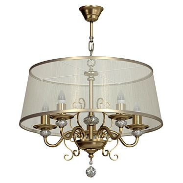 Freya Classic Style Chandelier - FR2405-PL-05C-BZ 3D model image 1 