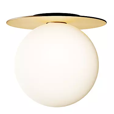 Modern Circular Flush Mount Light 3D model image 1 