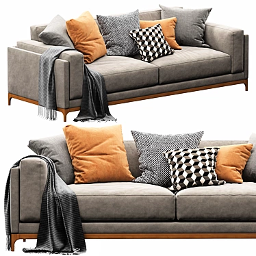 Modern Designer Sofa: Timeless Elegance 3D model image 1 