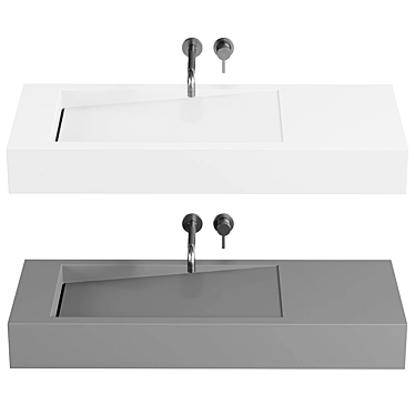 Sleek Wall-Mounted Sink: WT-05-A 3D model image 1 