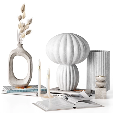 Dry Flower Decor Set 3D model image 1 