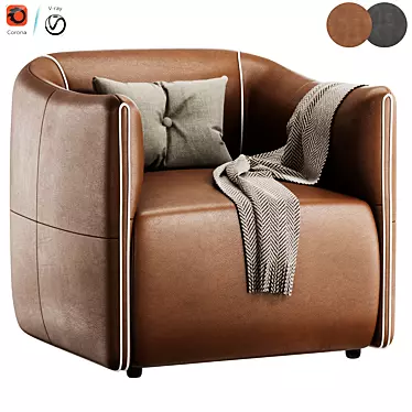 Graceful Model Beatrice Armchair 3D model image 1 