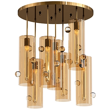 Obscura Cascading Chandelier Glass 3D model image 1 