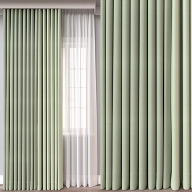  Versatile 3D Curtain Model 3D model image 1 