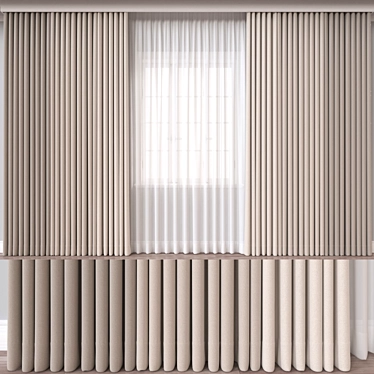 Versatile 3D Curtain Model 3D model image 1 