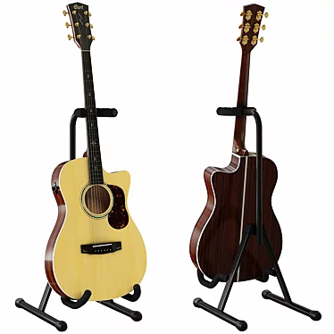 Premium Cort OC8 Acoustic Guitar 3D model image 1 