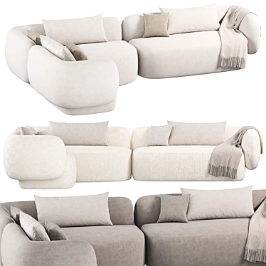 Contemporary 3D Model Mild Sofa 3D model image 1 