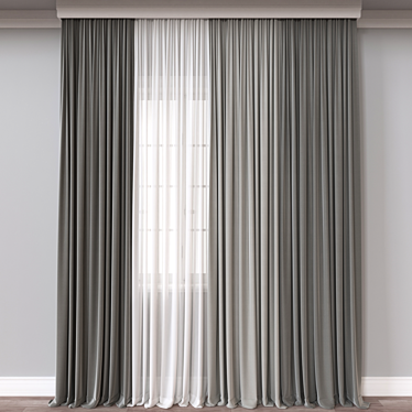  Window Curtain 3D Model 3D model image 1 