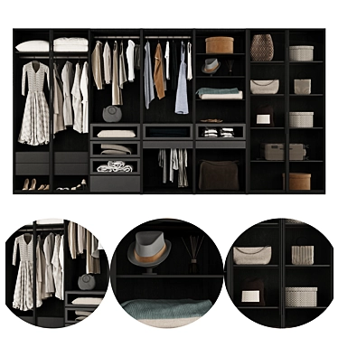 Modern Style Wardrobe Composition 3D model image 1 