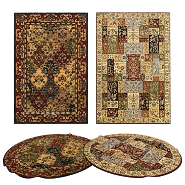 Modern 3D Rug Collection Set 3D model image 1 