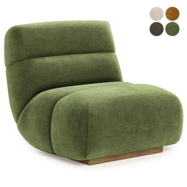 Elegant Sereno Armchair in 4 Colors 3D model image 1 