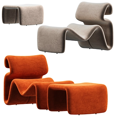 Jan Ekselius Lounge Chair Collection 3D model image 1 