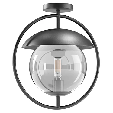 Modern Outdoor Flush Mount Light 3D model image 1 