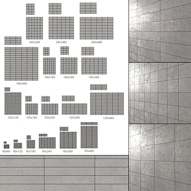  Poligon Tile Texture Set 3D model image 1 