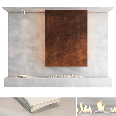  Planika FLA3 Bio Fireplace Wall 3D model image 1 