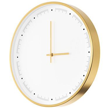 Minimalist Metal Clock Vray Render 3D model image 1 