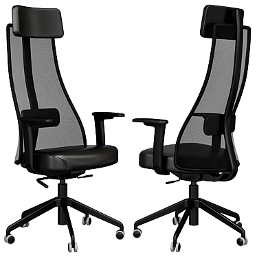 Ergonomic Office Chair with Armrests 3D model image 1 