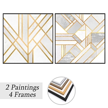 Wall Art Set with Multiple Frames 3D model image 1 