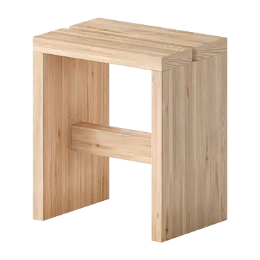 Japanese Hinoki Sauna Stool Model 3D model image 1 