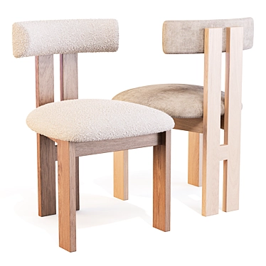 Ceremonie Natural Boucle Dining Chair 3D model image 1 